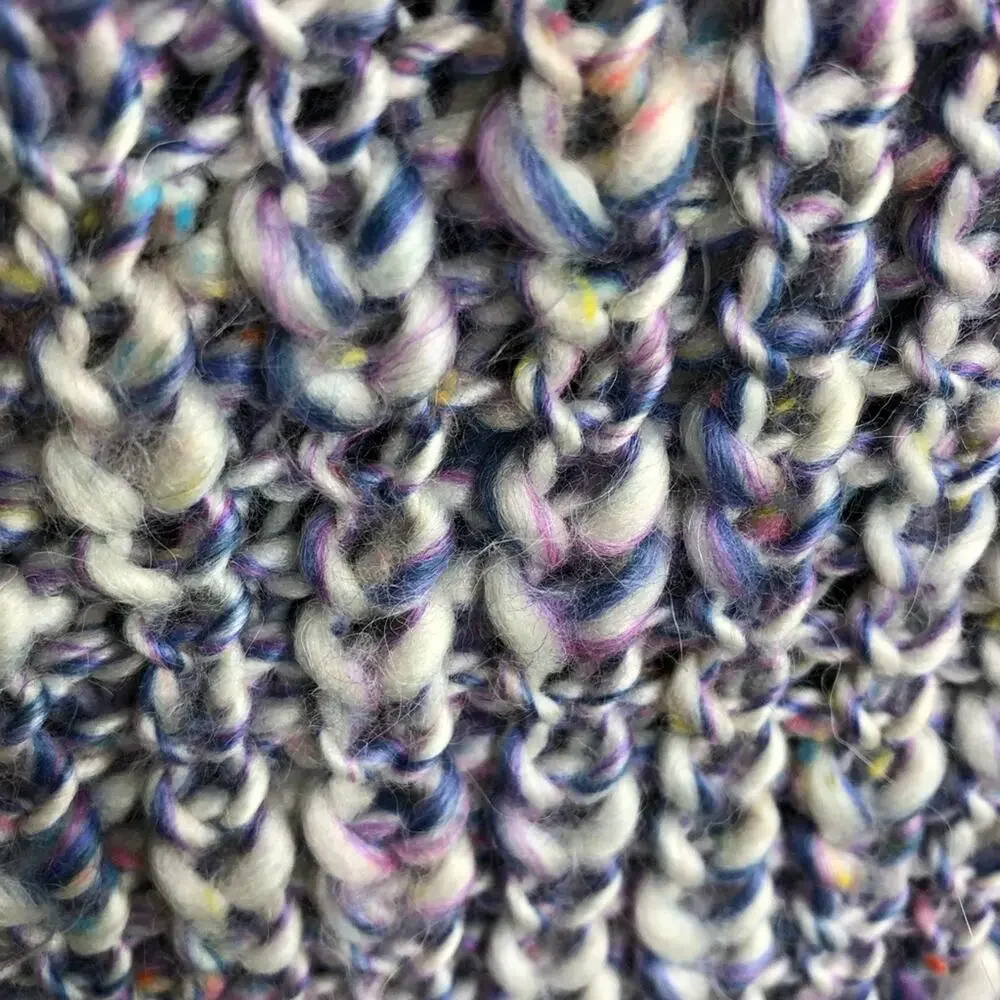 Pistola Lorena purple white confetti wool alpaca blend button cardigan Small